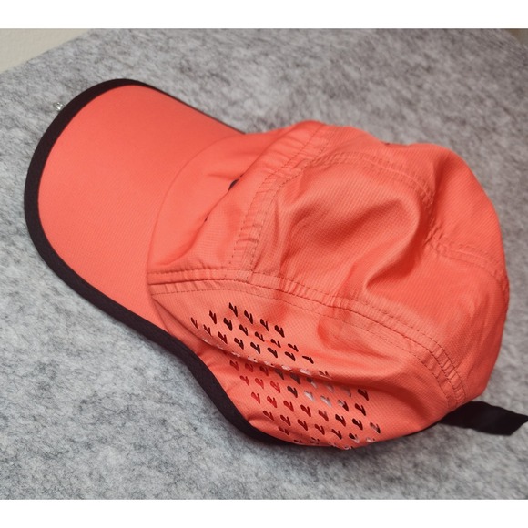 Brooks BOCO Gear 5 Panel Running Hat Coral Orange Adjustable Breathable Cap - Picture 5 of 8